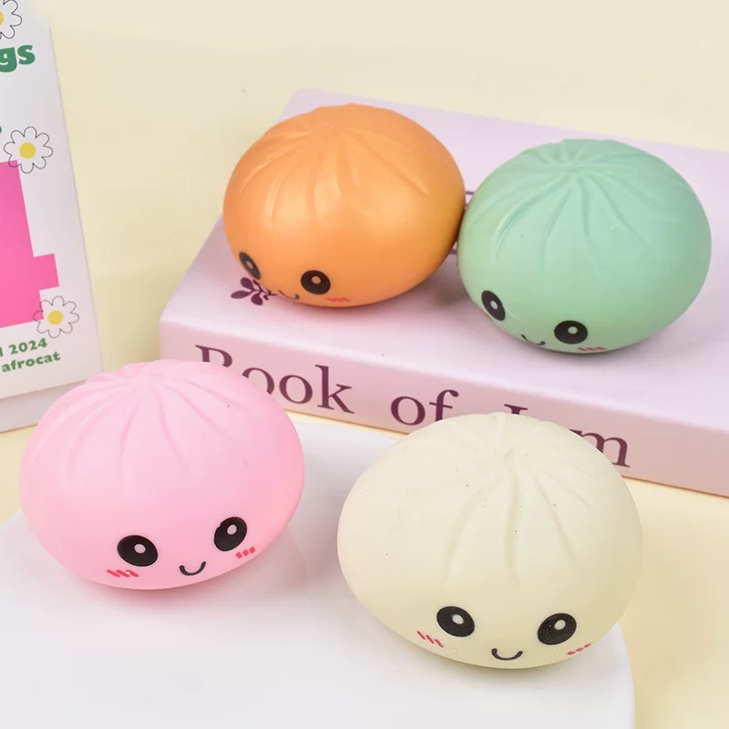 Entspannungsspielzeug, Baozi-Drückspiel mit Lächeln, Dampfgestell-Packung