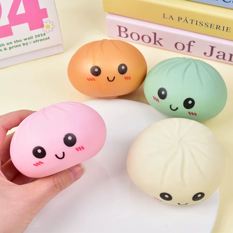 Entspannungsspielzeug, Baozi-Drückspiel mit Lächeln, Dampfgestell-Packung