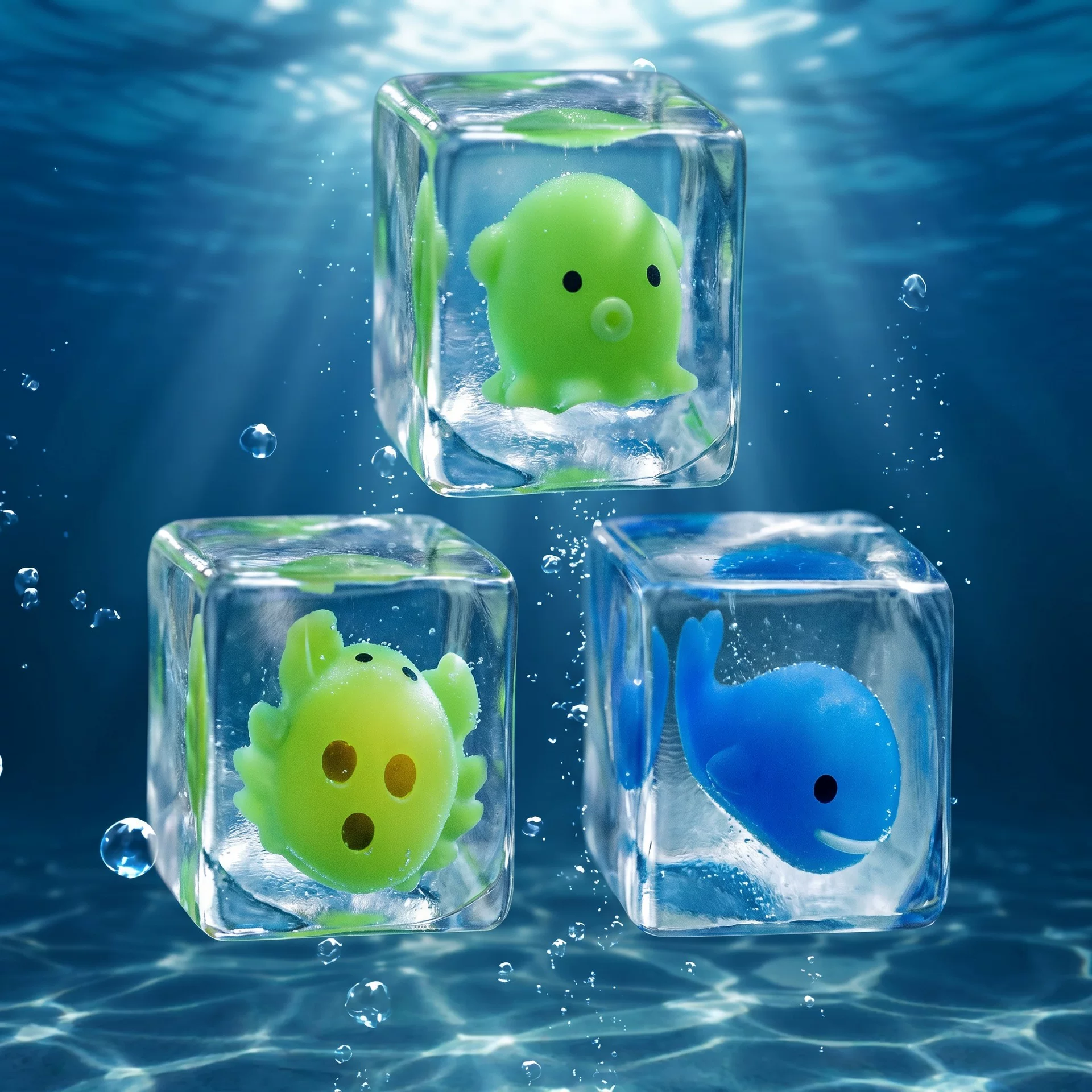 Ice cube, decompression cube, plastic flour ball, maltose, squeeze toy, stress ball