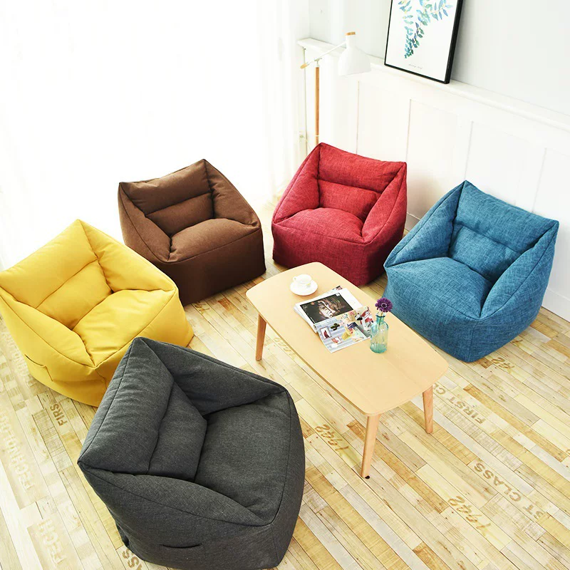 Factory-produced bean bag covers, unfilled, soft and thick cotton, lazy armchairs, comfortable sofa bean bag chairs, floor chairs