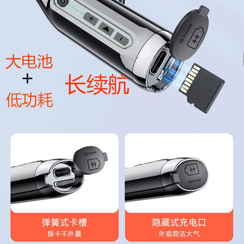 挂脖式新款蓝牙耳机大电量运动颈挂式跑步型无线挂脖超长续航