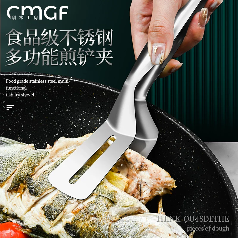 Wholesale gifts, stainless steel food tongs, kitchen barbecue, grilling, grilled steak, household heat-resistant bread, one-piece consignment