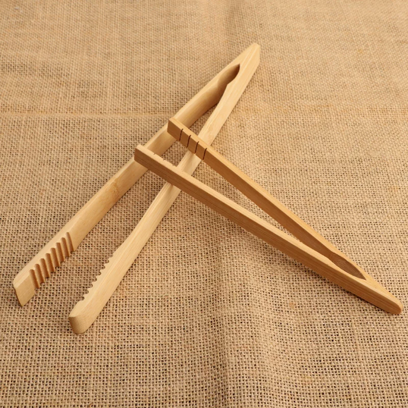 Wholesale bamboo food tongs, barbecue, pancake baking, kitchen bamboo tongs, commercial tea tongs, food bamboo tweezers