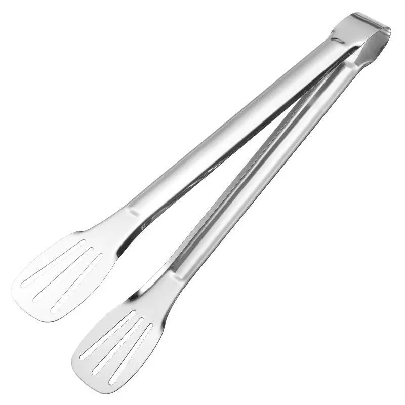 Stainless steel food tongs, kitchen barbecue, grilling, grilled steak, household heat-resistant bread, thickened food, commercial food tongs