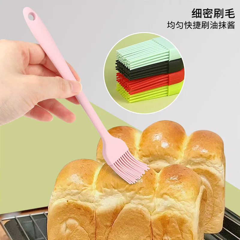 Silicone one-piece small oil brush, barbecue brush, household non-shedding baking small brush, pancake oil brush