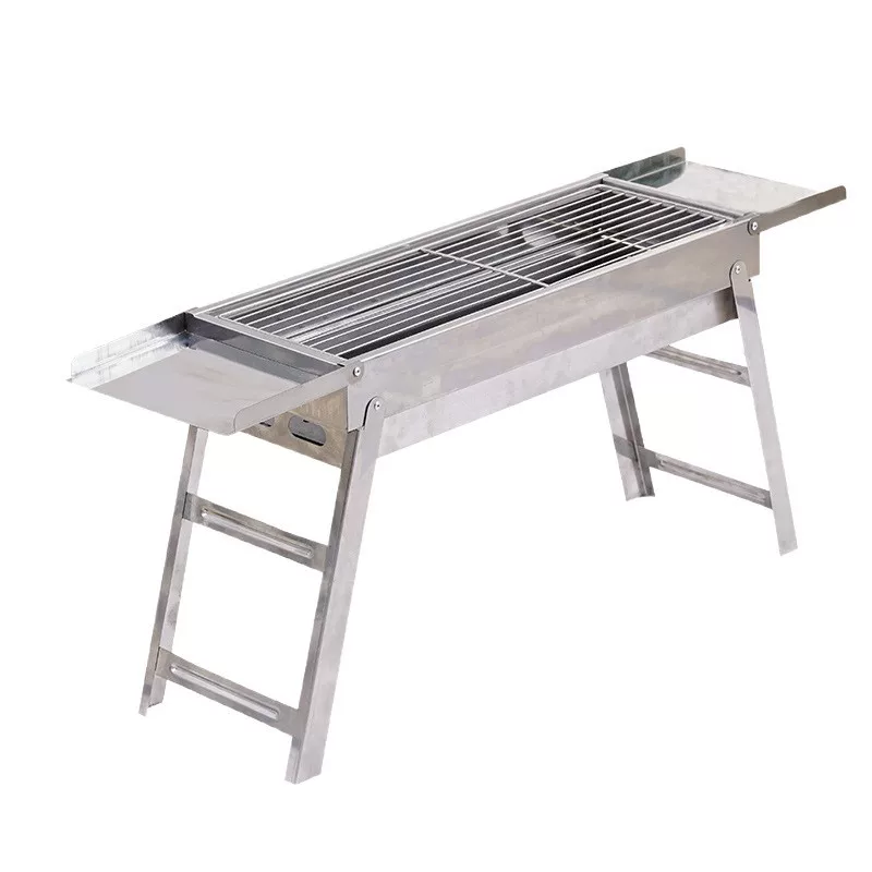 Thickened 430 stainless steel barbecue grill, portable barbecue grill, charcoal barbecue grill, barbecue tools and supplies, food grade