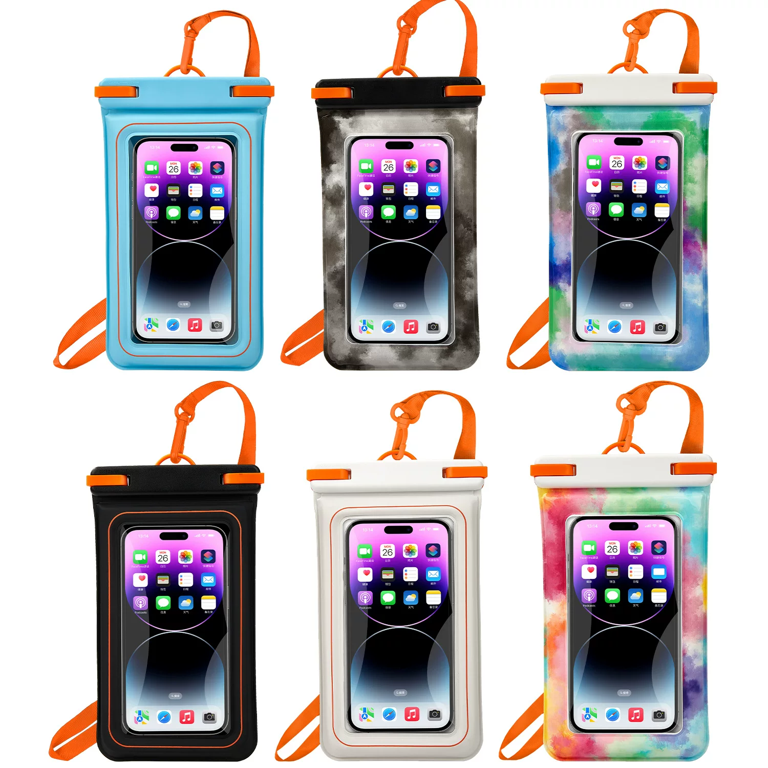 New sponge floating mobile phone waterproof bag, touchscreen swimming, diving and drifting transparent waterproof mobile phone protective case
