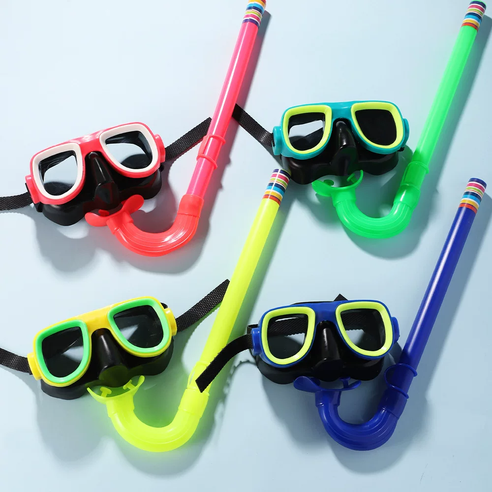 Foreign trade in-stock children's swimming goggles, breathing tube sets, large frame snorkeling equipment, high-definition diving goggles