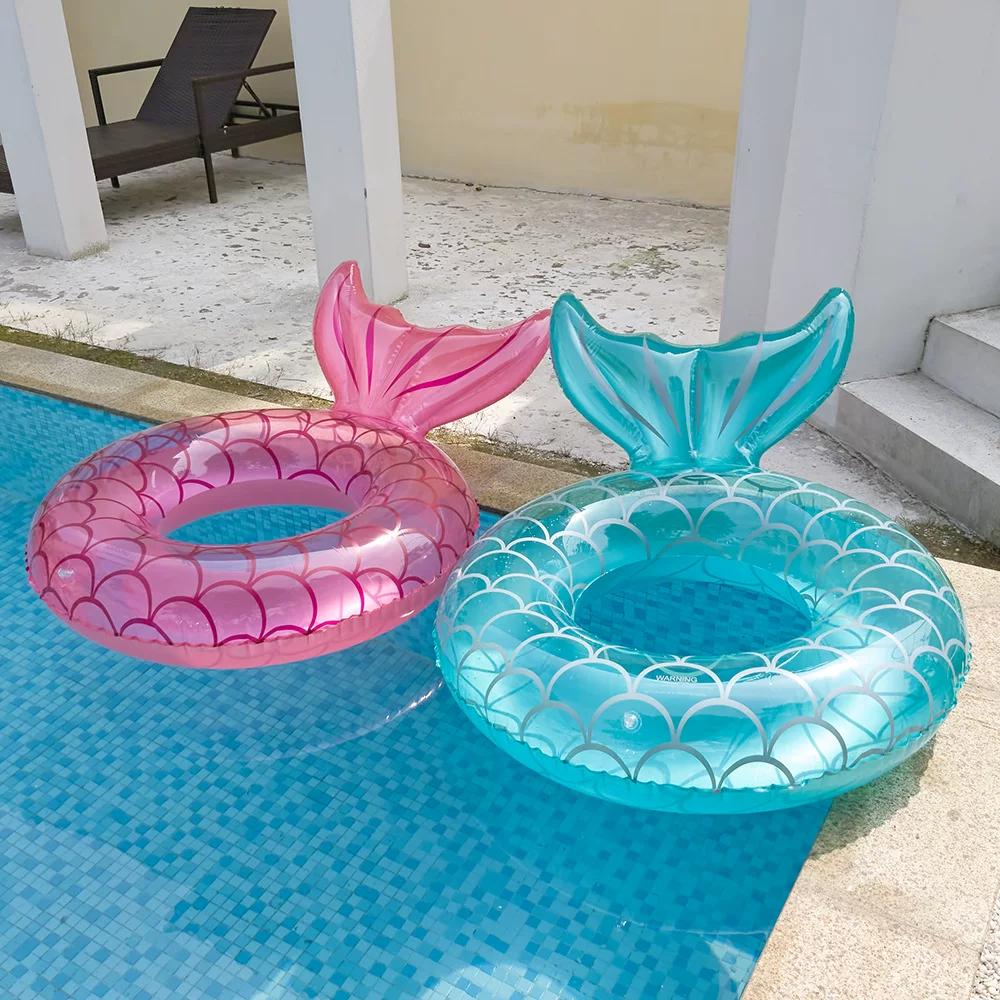 Xiaolu's Instagram cross-border thickened adult mermaid swimming ring, with a 110-sized mermaid swimming ring under the armpit and a fish tail floating row