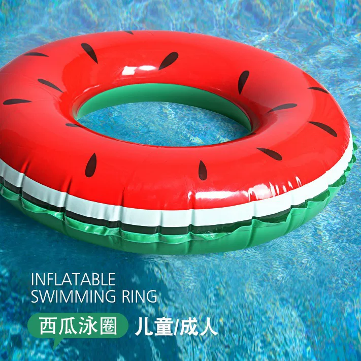 Wholesale of new thickened underarm inflatable swimming rings for men and women, children's inflatable watermelon swimming rings and fruit swimming rings
