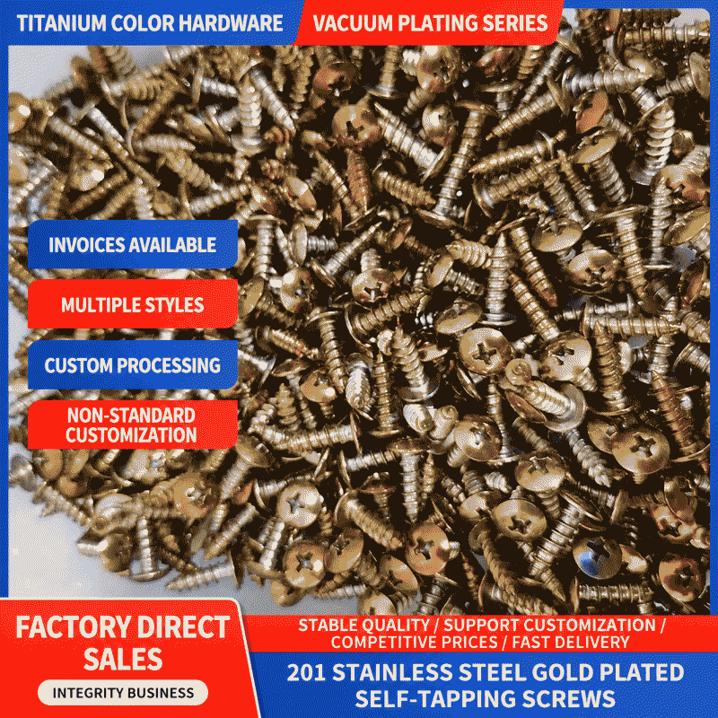 201 stainless steel blued self-tapping screw fiber nail extended self-tapping hardened cross thread