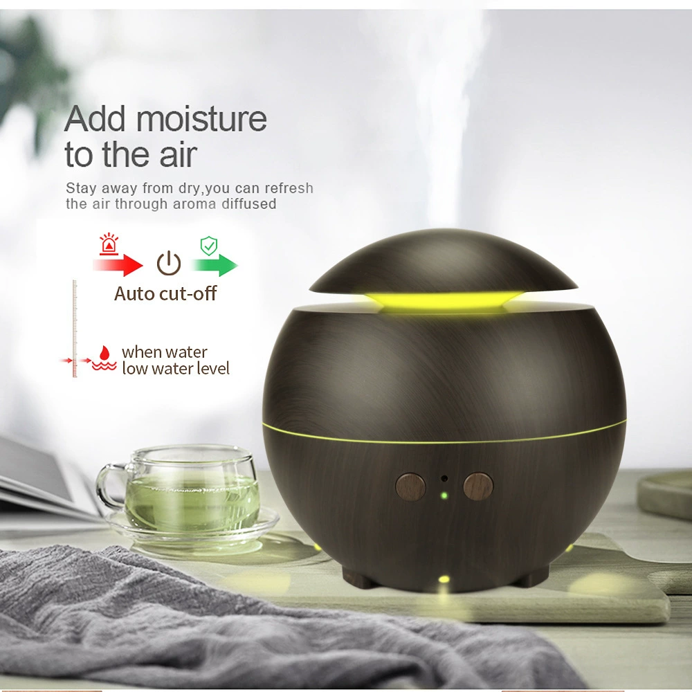 Amazon's new product: Seven-Color Ultrasonic Wood Grain Aroma Diffuser, Humidifier, Essential Oil Diffuser, 600ML Aroma Diffuser