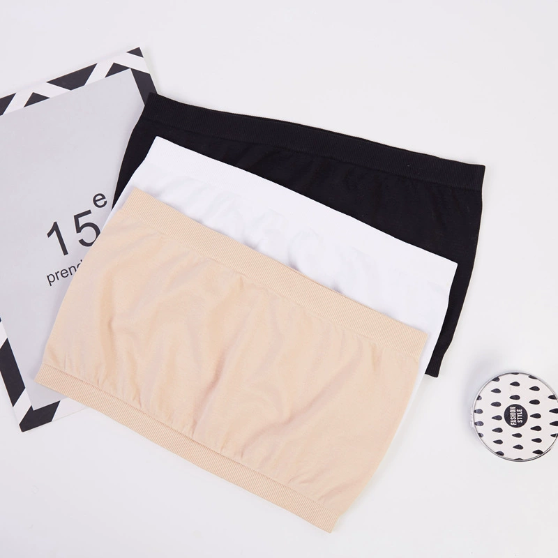 Seamless body-hugging, one-piece, strapless, one-piece bra base, anti-glare, strapless solid color cross-border foreign trade supply