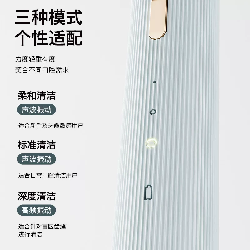 Electric toothbrush, cross-border household smart fully automatic cleaning, soft bristle button type USB sonic vibration teeth cleaning wonder