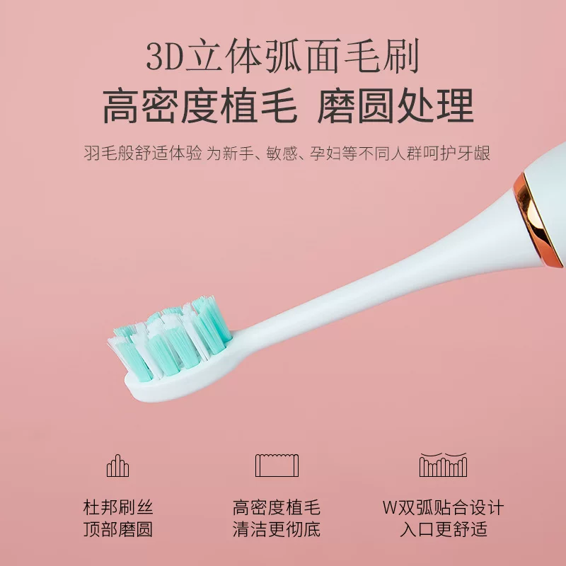 휴대용 전동 칫솔 세트 국경 간 부드러운 털 방수 초음파 충전 모델 15조절 자동 전자 칫솔