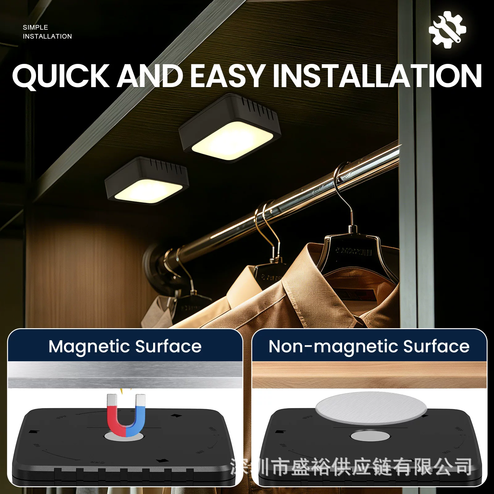 Neue quadratische Fernbedienung weiche Lichtschutz-Augen Flur Gang Lampe Eingangstür Lampe minimalistisch modern Kleiderschrank Lampe