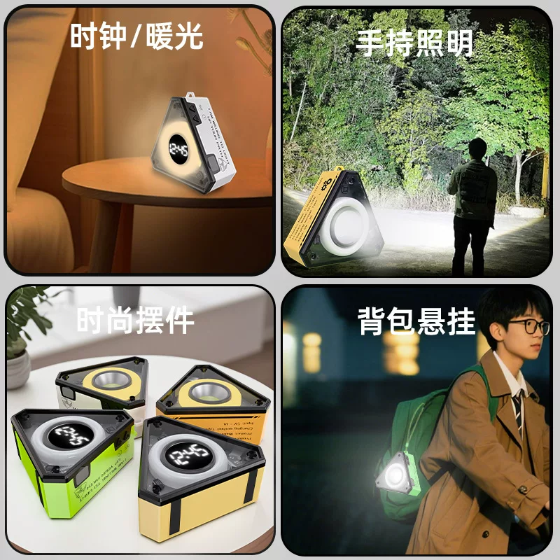 磁吸小夜灯usb充电便携摆摊应急家用多功能照明台灯