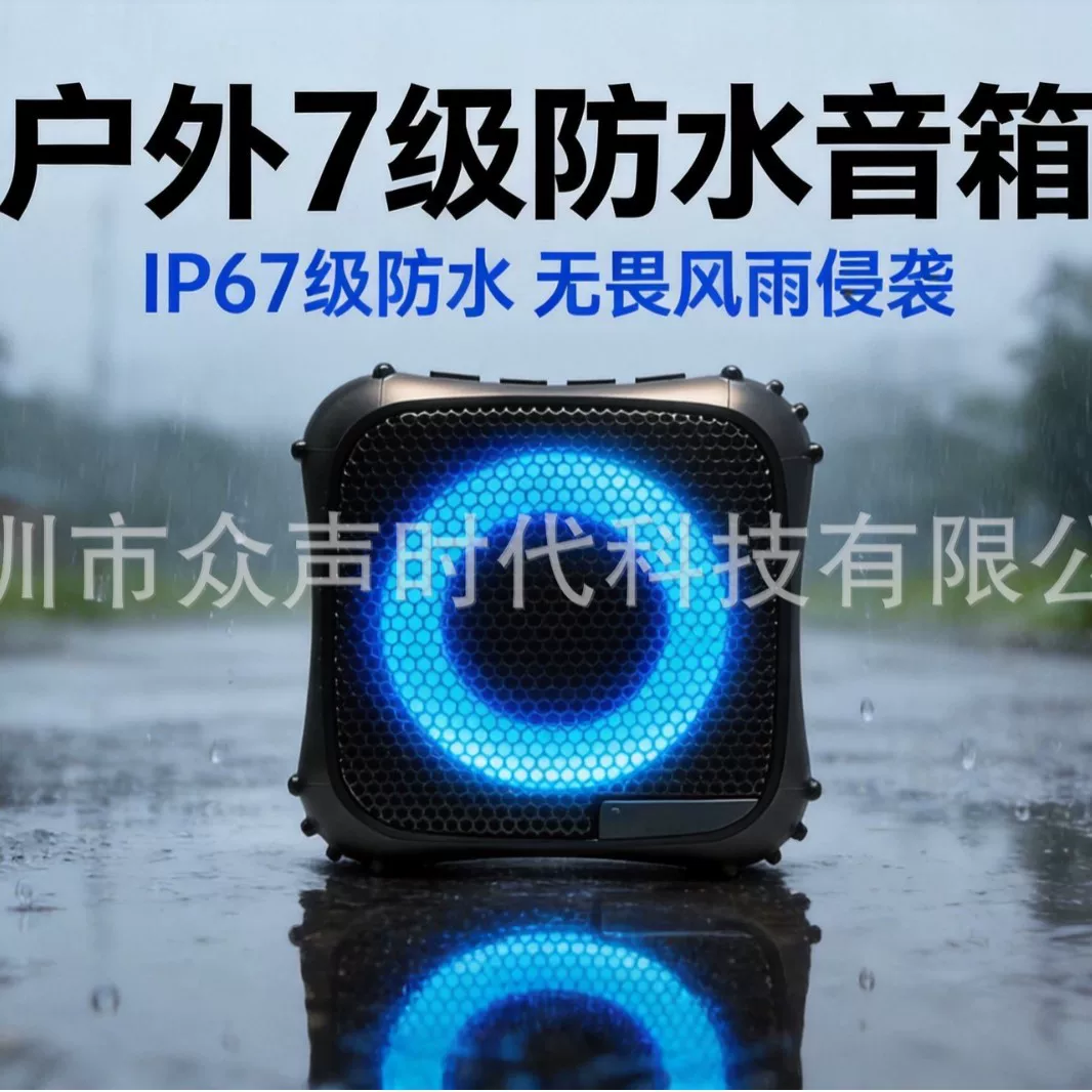 Neue tragbare drahtlose Bluetooth-Lautsprecher, wetterfeste 7-stufige Wasserdichtheit, Bluetooth 5.3 für den Outdoor-Use