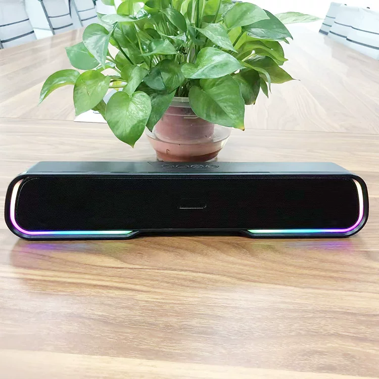RGB marquise-lit mini sound king, desktop long strip portable subwoofer, high-power Bluetooth speaker