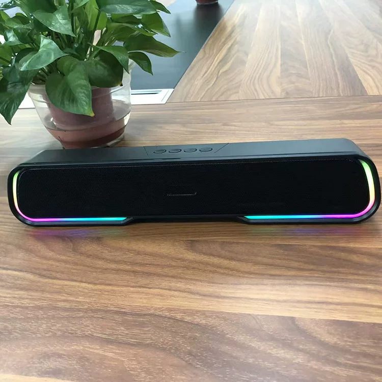 RGB marquise-lit mini sound king, desktop long strip portable subwoofer, high-power Bluetooth speaker