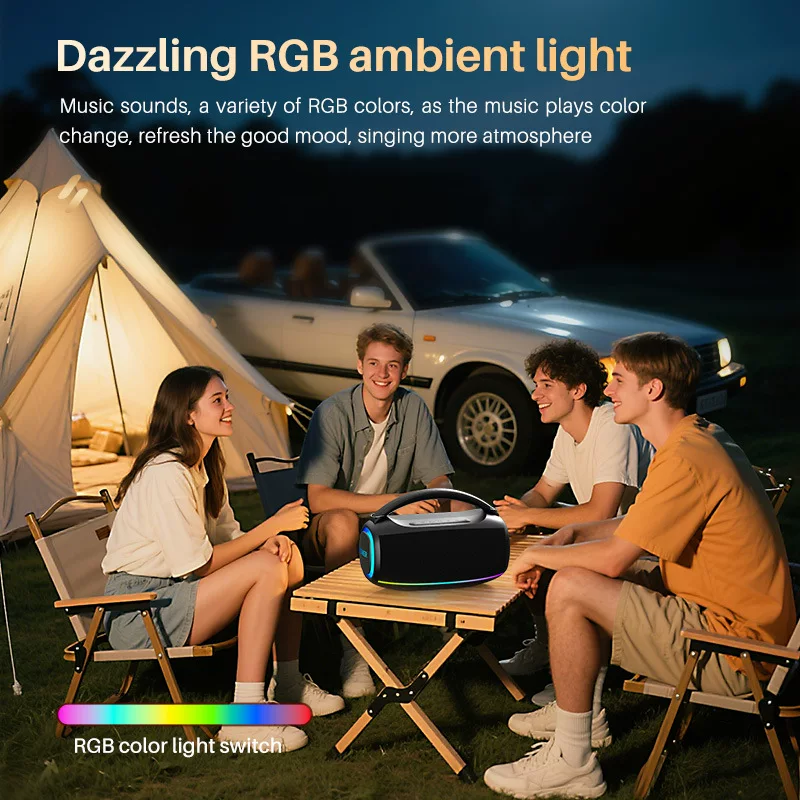 Outdoor Bluetooth portable mini speaker with TF card slot, perfect for cycling, featuring powerful bass