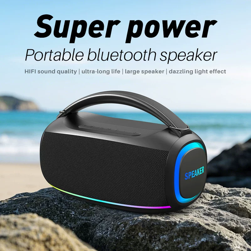 Outdoor Bluetooth portable mini speaker with TF card slot, perfect for cycling, featuring powerful bass