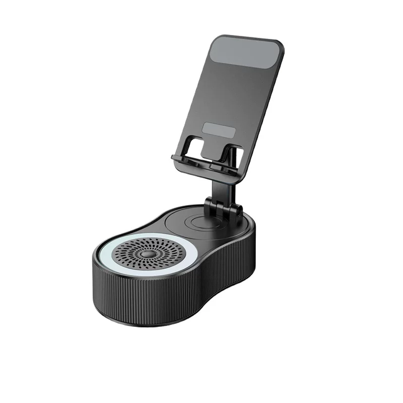 360-degree rotating soundbar, adjustable phone holder, power bank, Bluetooth speaker, mini portable ambient light