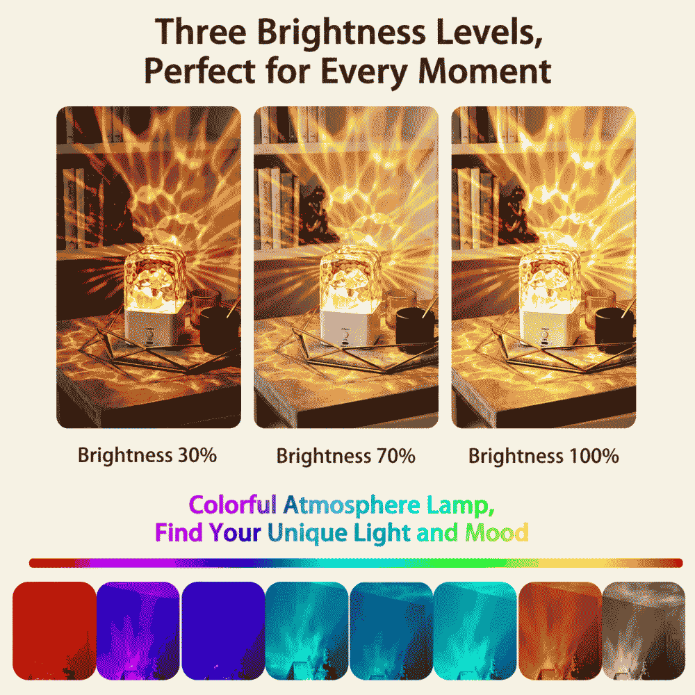 New ripple-effect Bluetooth speaker, tabletop subwoofer, bedroom bedside atmosphere light, sound box, gift wholesale