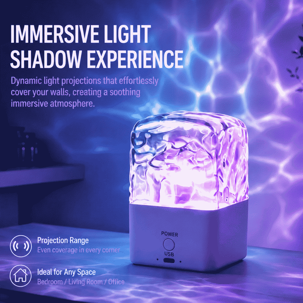 New ripple-effect Bluetooth speaker, tabletop subwoofer, bedroom bedside atmosphere light, sound box, gift wholesale