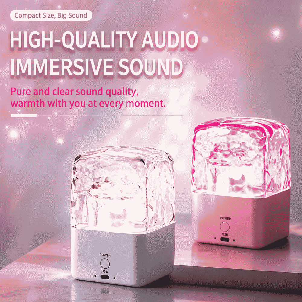New ripple-effect Bluetooth speaker, tabletop subwoofer, bedroom bedside atmosphere light, sound box, gift wholesale