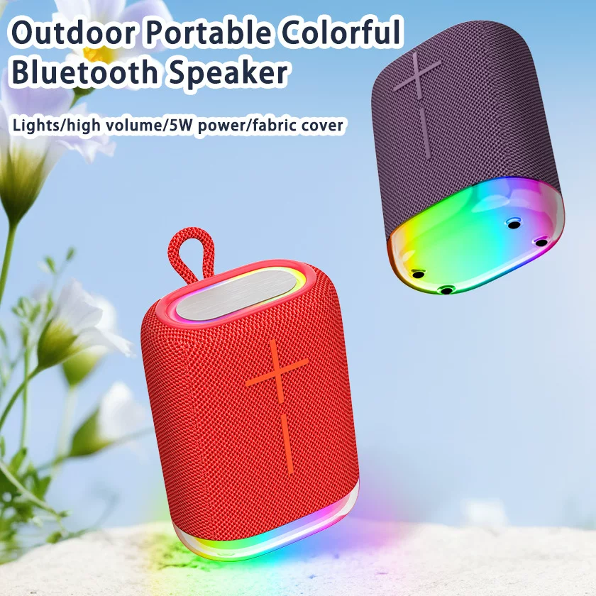 New Bluetooth speaker, small size, high quality, high power subwoofer, outdoor portable camping speaker