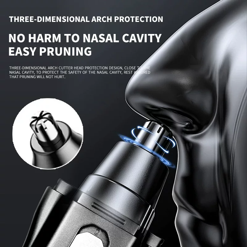 Electric Nose Hair Trimmer Mini Portable USB Charging Men's Safe Nose Hair Trimmer CX-D8