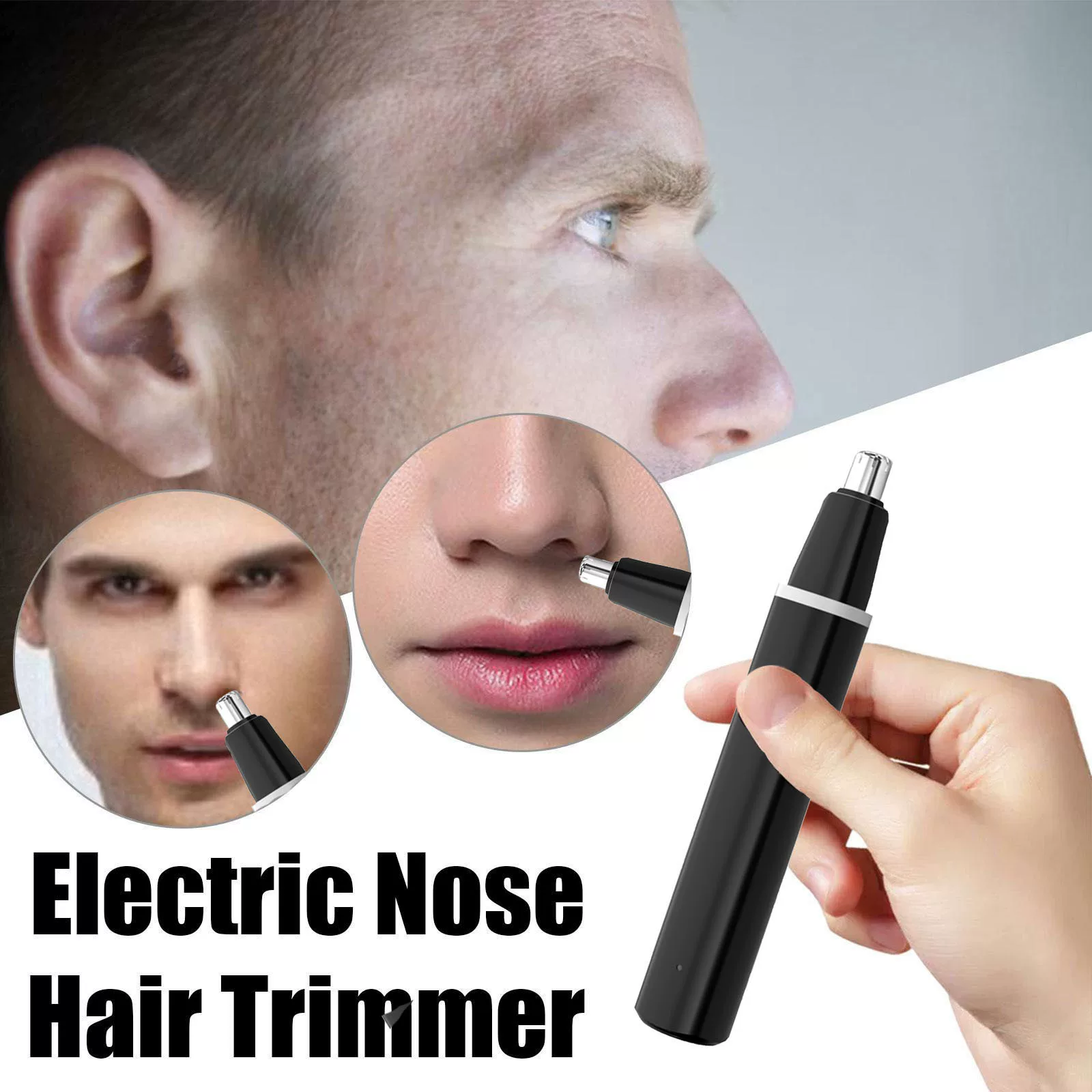 Rechargeable portable nose hair trimmer, nose hair clipper for men and women, nose hair shaver, nose hair trimmer blade