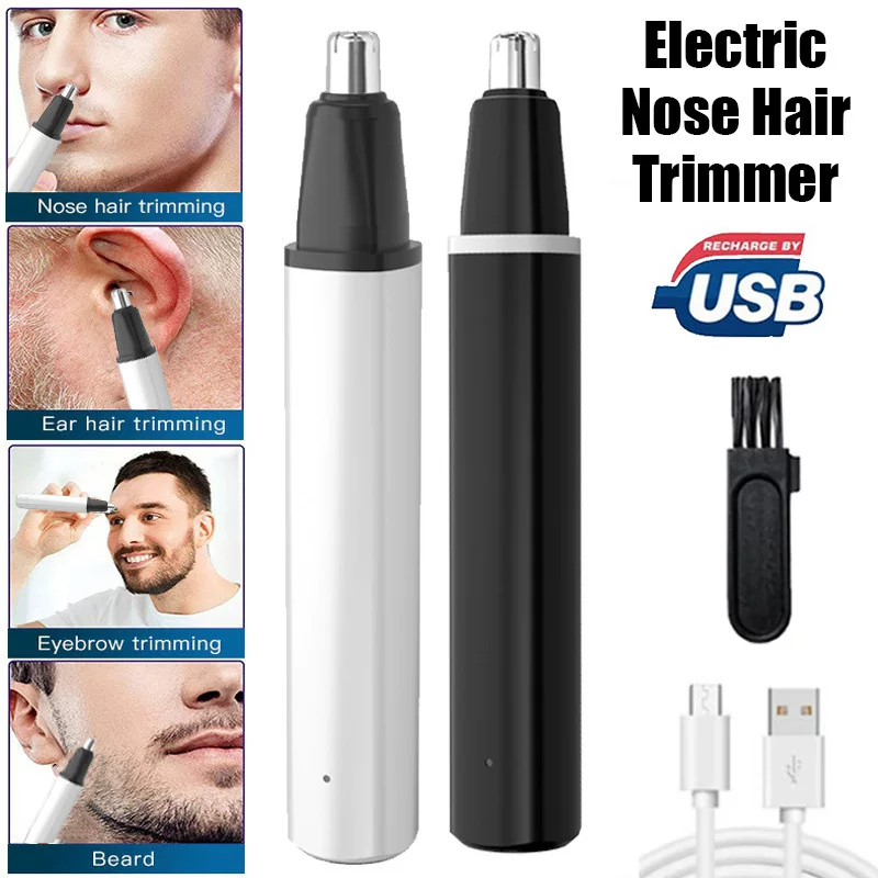 Rechargeable portable nose hair trimmer, nose hair clipper for men and women, nose hair shaver, nose hair trimmer blade