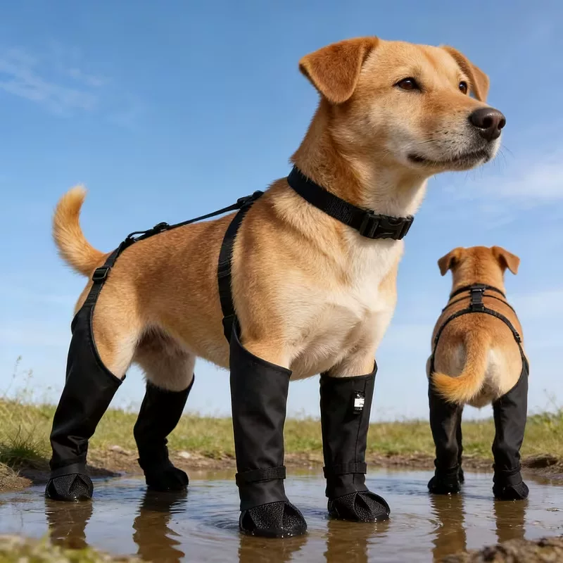 Grenzübergänge für hundeschuhe sind rudiantil und tauchen abends nicht mit weichen fußschuhen auf