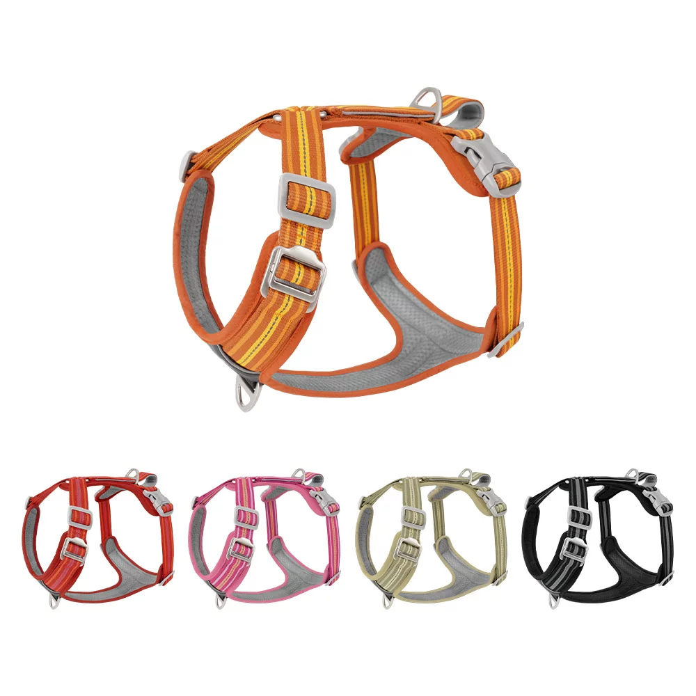 Dog leash explosion-proof reflective wear-resistant double-layer pet harness outdoor reflective wear-resistant double-layer dog harness for large dogs
