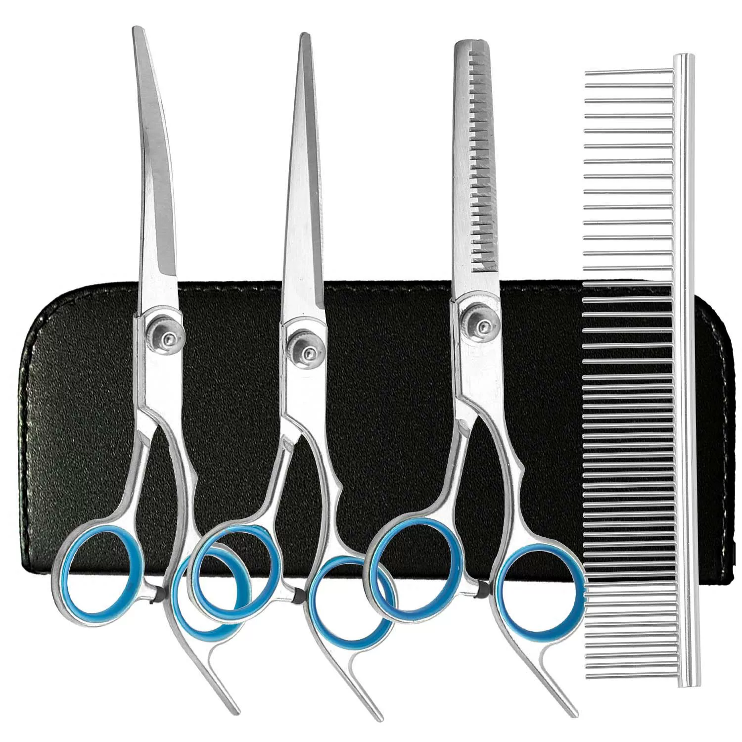 Direct sales pet scissors, dog haircutting scissors, trimming scissors, curved scissors, thinning scissors, teeth scissors, pet grooming scissors