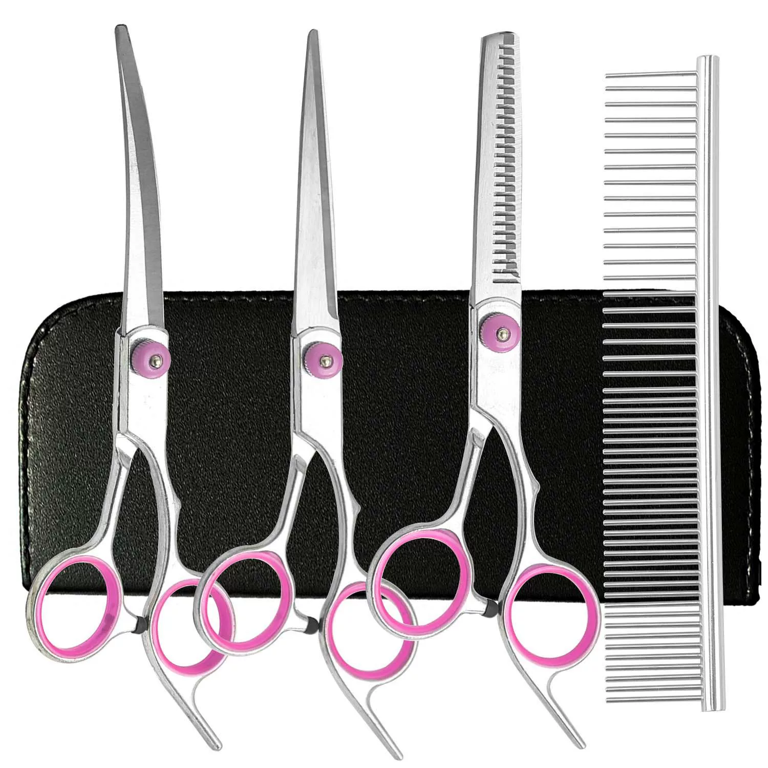 Direct sales pet scissors, dog haircutting scissors, trimming scissors, curved scissors, thinning scissors, teeth scissors, pet grooming scissors