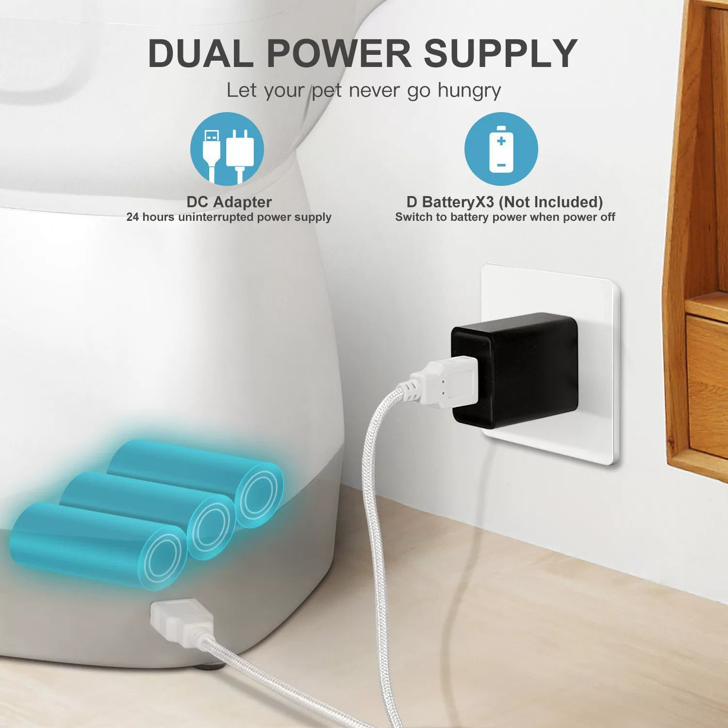 Bester Verkäufe 3.5L Elfen-Pet-Smart-Futterautomat mit WiFi, automatische Timer-Entfernungsteilmenge-Fütterung