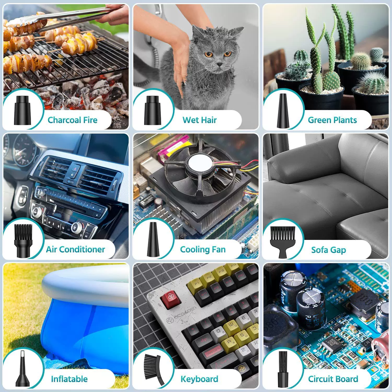 Ein ungeputzter motorroller für den außenbereich, der über einen staubsauger in einem transporter und einem kleinen drahtlosen transporter dient