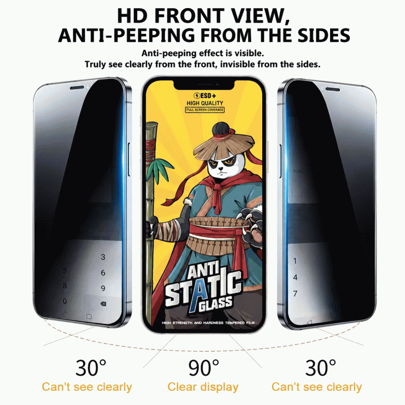 11. Applicable Apple 16 tempered film iphone16pro full-screen film phone film 15 Glass 13 anti-peeping film wholesale