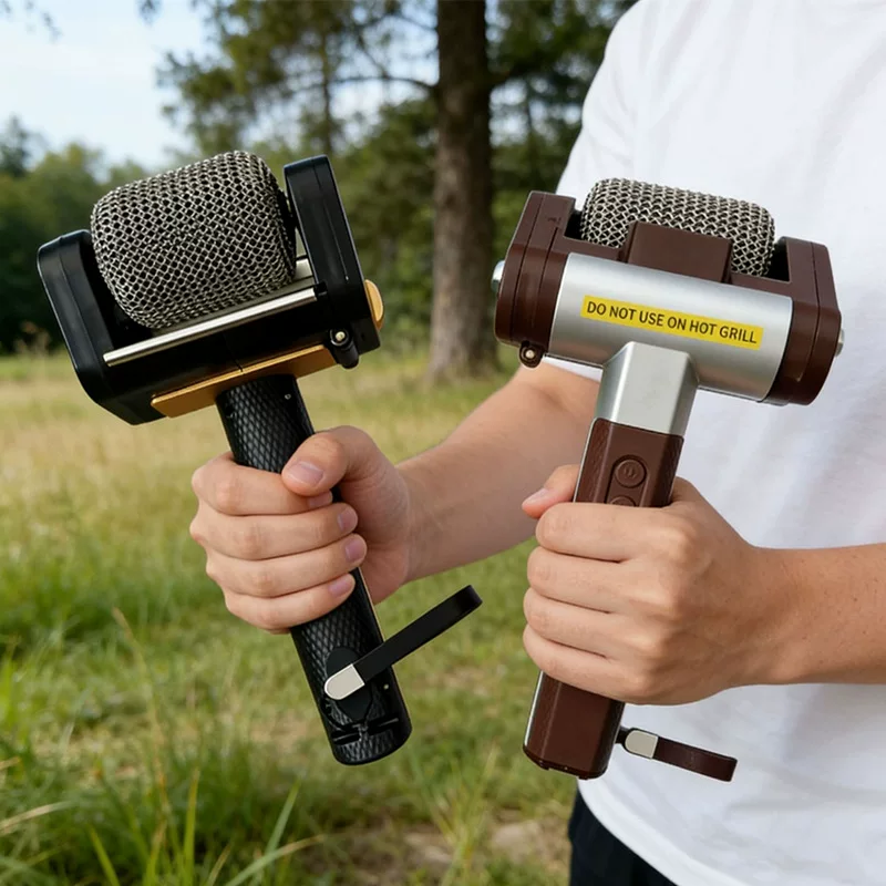 烧烤清洁器刷 Bristle-Free Spinning Grill Brush无刷旋转烧烤刷