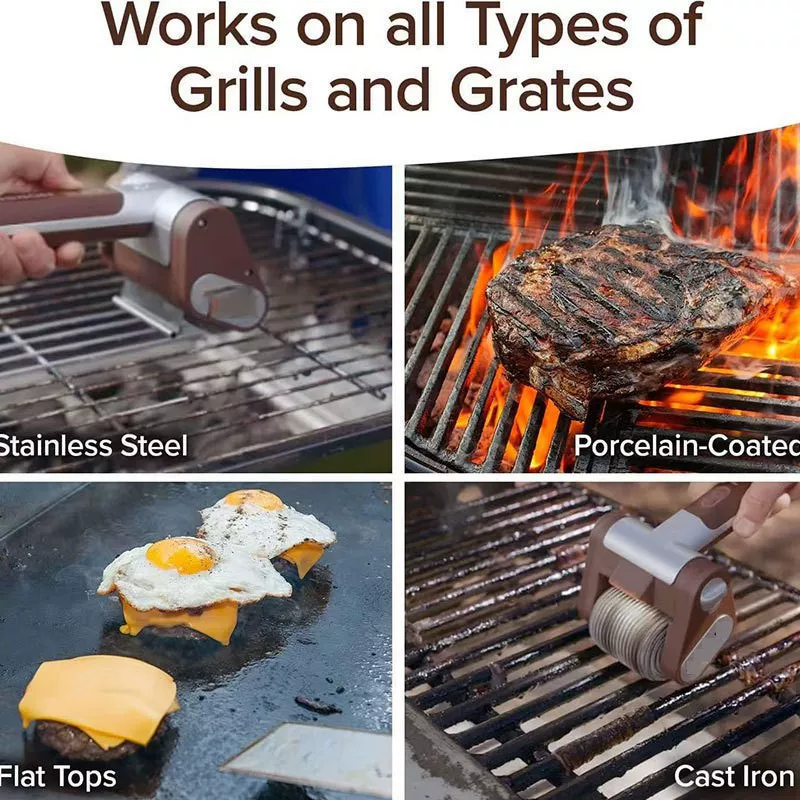 烧烤清洁器刷 Bristle-Free Spinning Grill Brush无刷旋转烧烤刷