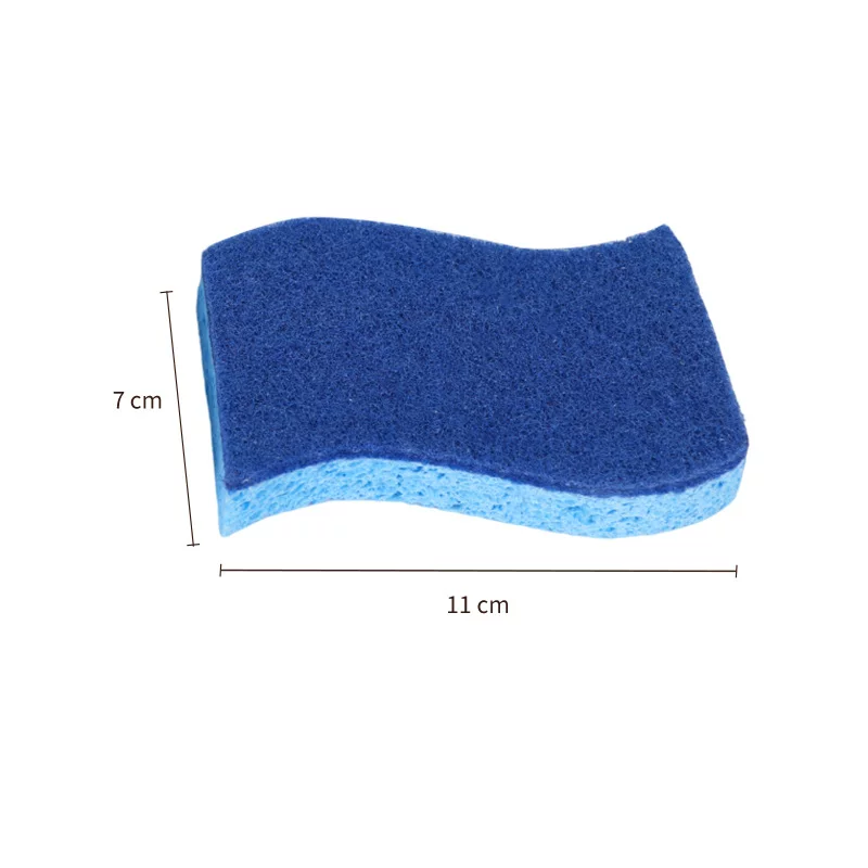 S-förmige Holzfaserschwämme, blau, 2-Schicht, Spülschwamm, Fleckenentferner, saugfähig, Holzfaserschwamm Hersteller