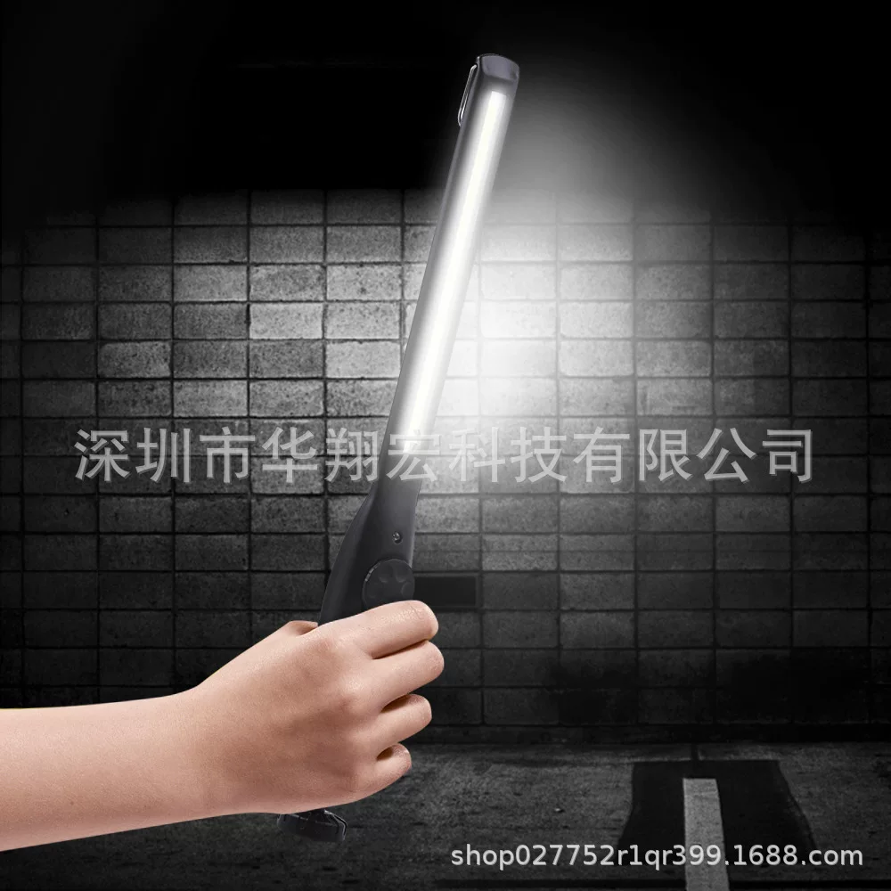 带磁铁COB工作灯电量显示汽车检修灯充电强光手持长条工 作应急灯