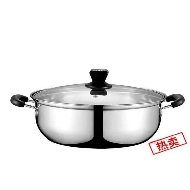 Extra dickes Suppentopf Edelstahl-Klarsuppentopf Doppelkochtopf Hotpot-Supertopf für Induktions- und Gasheizung geeignet