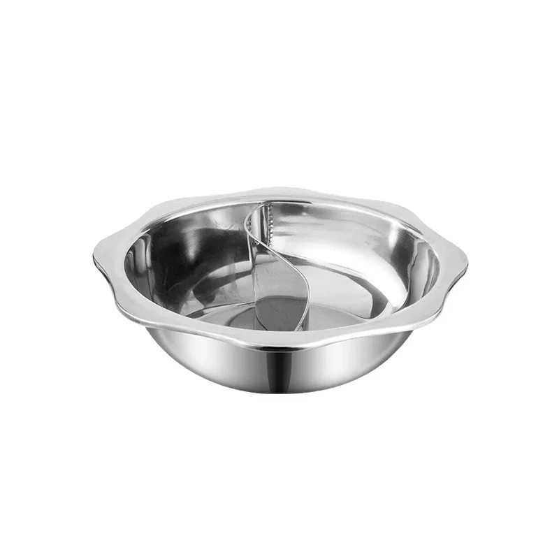 Paarhorn-Hotpot-Topf mit Achtblättriger Stern-Geschmacksbeutel Doppelschicht-Hotpot-Set Mutter-Kind-Hotpot-Topf mit Unterteilung Edelstahl-Topf