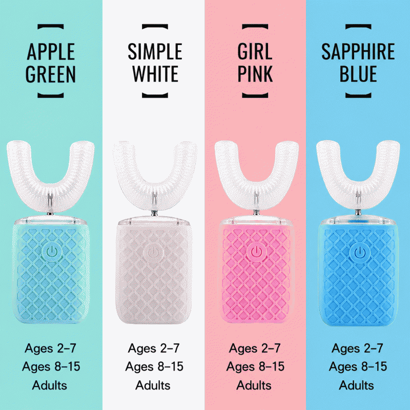Popular U-shaped children's electric toothbrush, factory wholesale, lazy person's toothbrushing gadget, fully automatic U-shaped sonic toothbrush