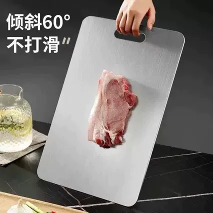 不锈钢菜板双面切导圆切菜板家用揉面擀面板挂孔菜板批发厂家