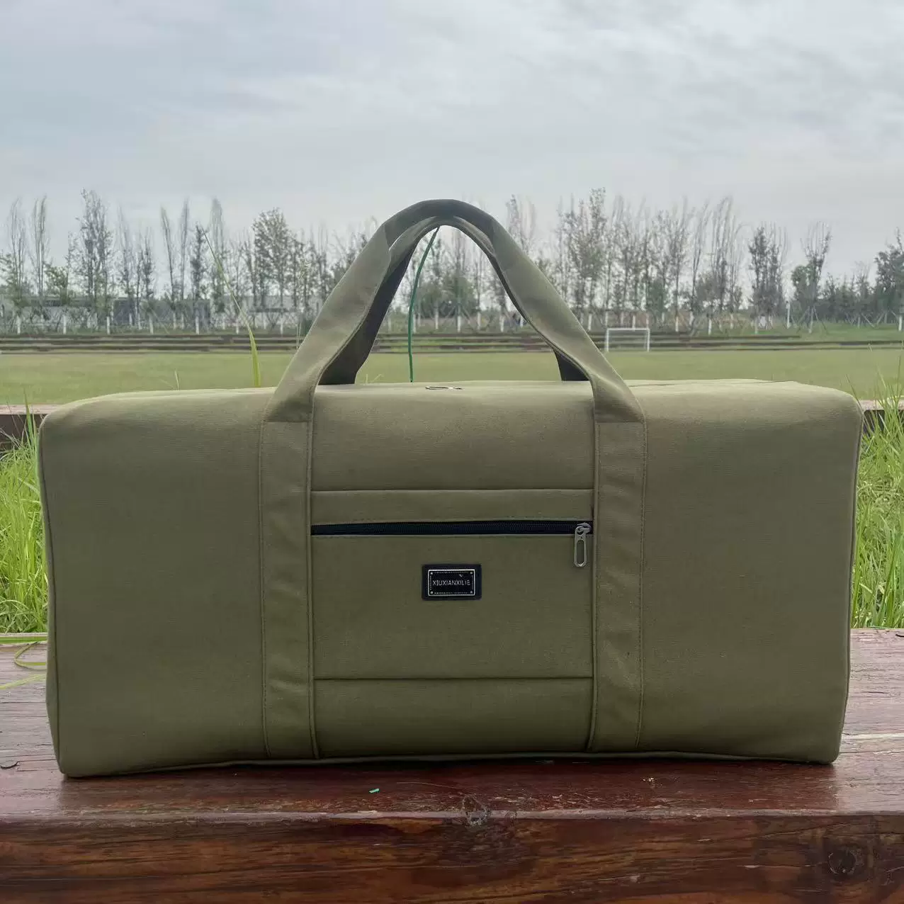 Canvas handbag, extra-large outdoor travel bag, durable luggage bag, single-shoulder cross-body travel bag, lightweight